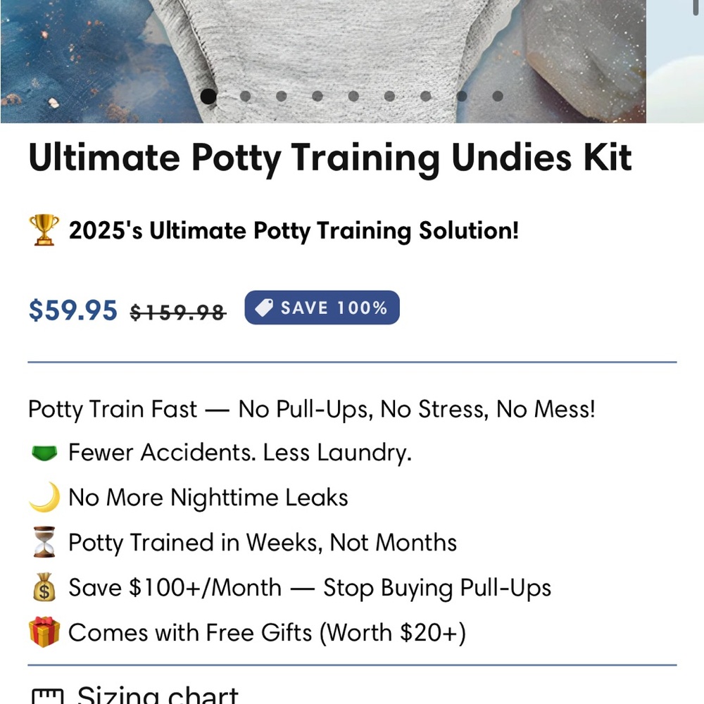 Little Milestones Potty Training underwear size T7